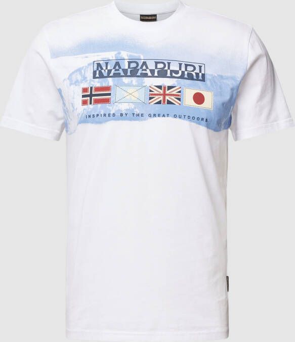 Napapijri T-shirt met labelprint model 'GORFOU'