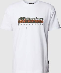 Napapijri T-shirt met labelprint model 'PAJAS'