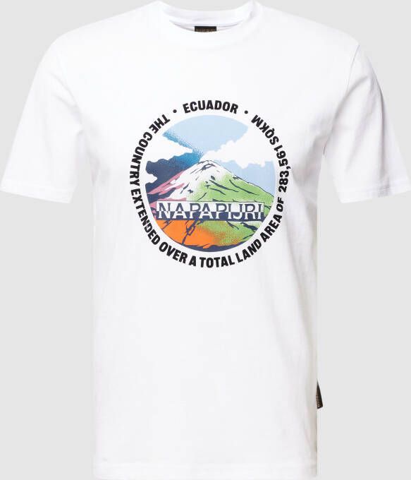 Napapijri T-shirt met labelprint model 'S-SANGAY'