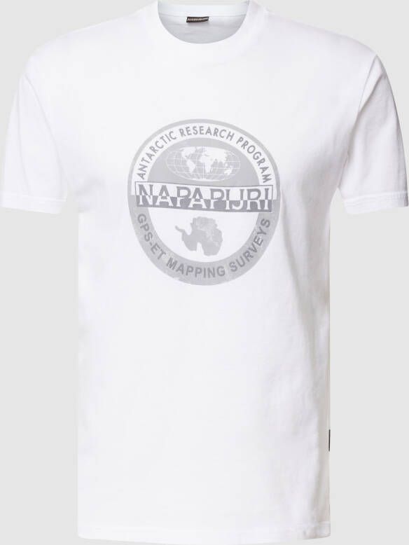 Napapijri Korte mouw T-shirt voor mannen White Heren