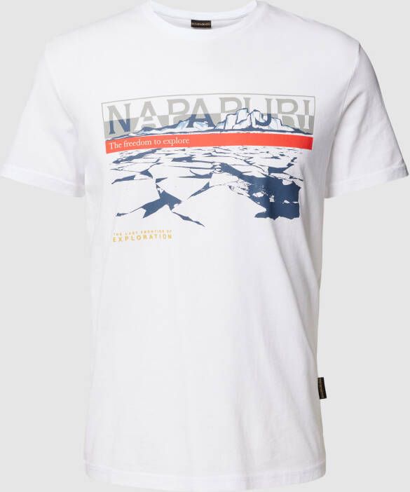 Napapijri T-shirt van katoen met labeldetail model 'FORSTERI'