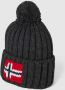 Napapijri Grijze Wintermuts met Handtekening Borduurwerk Gray Unisex - Thumbnail 1