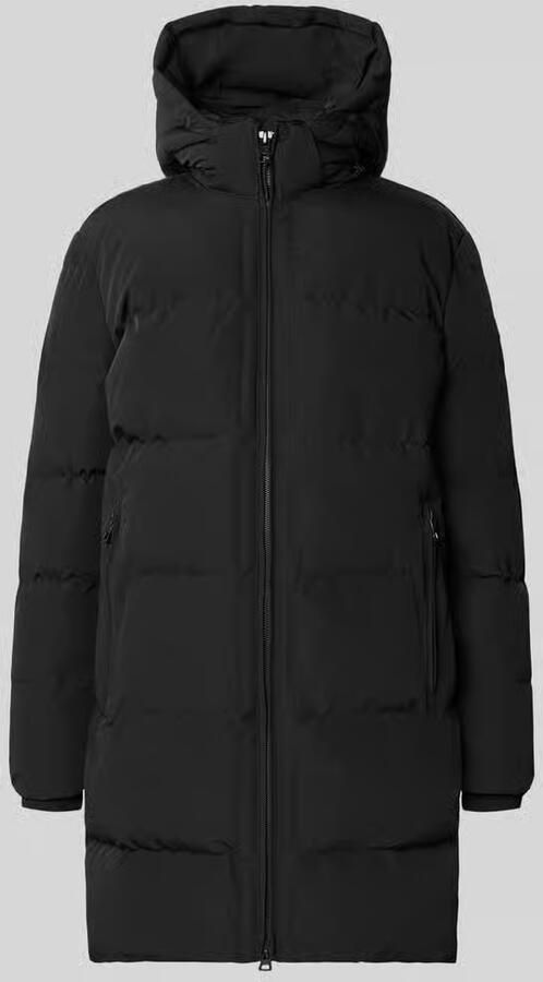 NAUTGÅRD Lange jas met capuchon en labelpatch