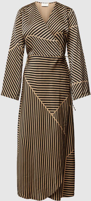 NEO NOIR Midi-jurk in wikkellook model 'Amber'