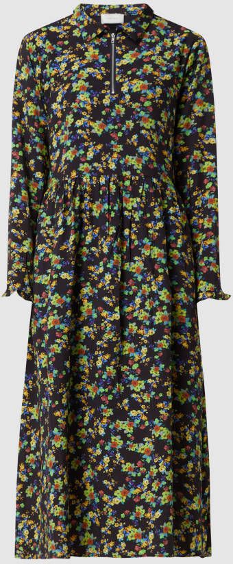 NEO NOIR Midi-jurk met bloemenmotief model 'Belucca'