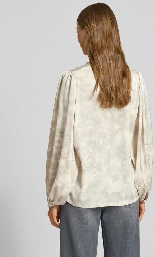 NEO NOIR Blouse met ballonmouwen en serafinohals