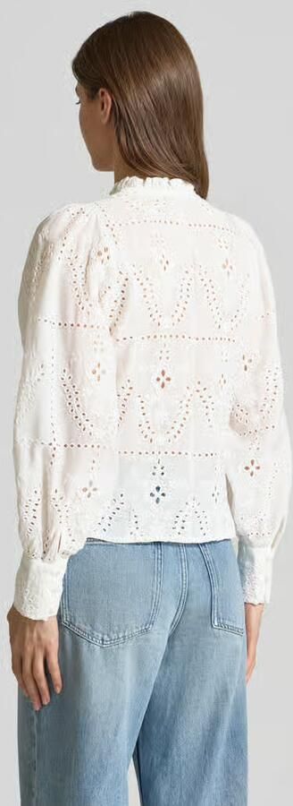 NEO NOIR Blouse met opengewerkte borduursels model 'Gilda'