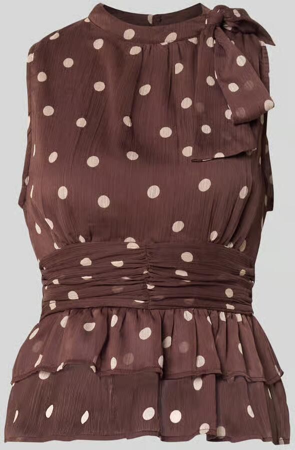NOTRE-V Dames Tops & T-shirts Ansol Big Dot Top Bruin - Foto 6