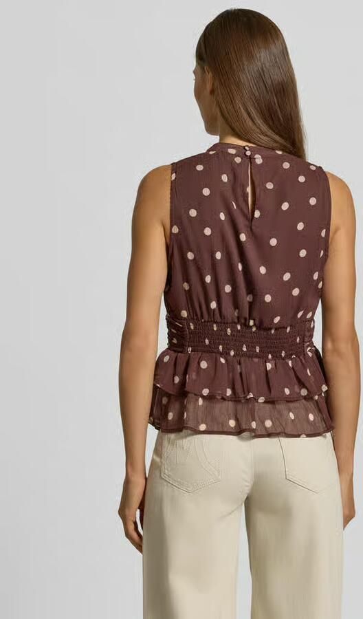 NOTRE-V Dames Tops & T-shirts Ansol Big Dot Top Bruin - Foto 11