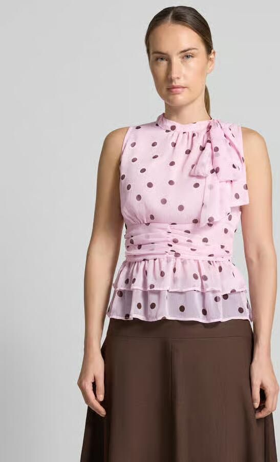 NOTRE-V Dames Tops & T-shirts Ansol Big Dot Top Bruin - Foto 9