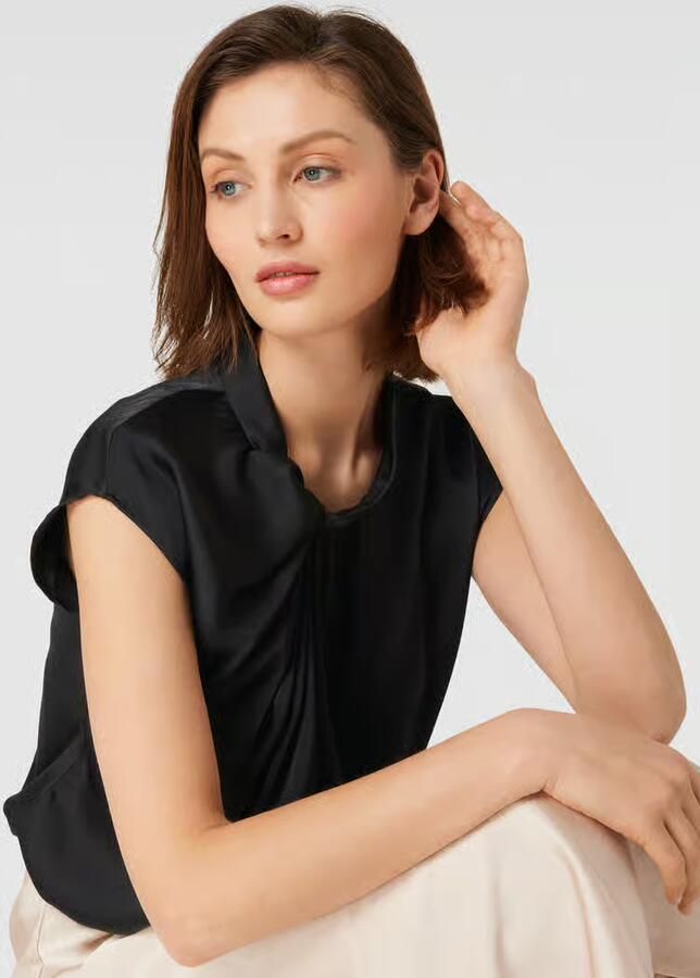 NEO NOIR Regular fit blousetop met satijnlook model 'FLEUR'