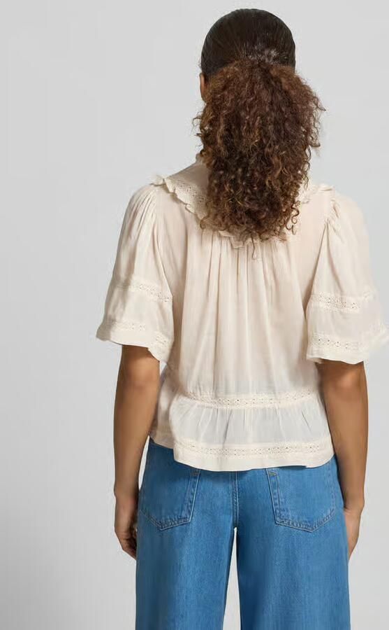 NEO NOIR Blouse met ruches model 'Evienne'