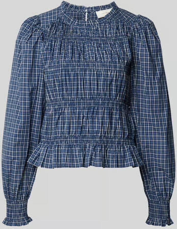 NEO NOIR Blouse met smok-details en met ruchezoom model 'Marcia'