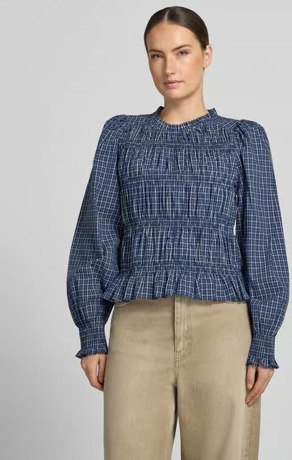 NEO NOIR Blouse met smok-details en met ruchezoom model 'Marcia' - Foto 2