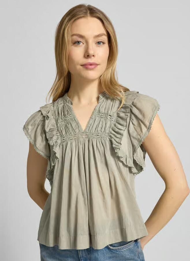NEO NOIR Blouse met volants model 'Jayla'
