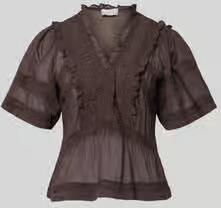 NEO NOIR Regular fit blouse met V-hals model 'Evienne'