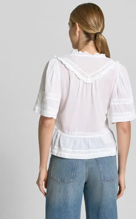 NEO NOIR Regular fit blousetop met gehaakt kant model 'Evienne S Voile'