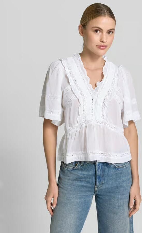 NEO NOIR Regular fit blousetop met gehaakt kant model 'Evienne S Voile' - Foto 3