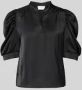 NEO NOIR Regular fit blouse van satijn met pofmouwen model 'Roella' - Thumbnail 2