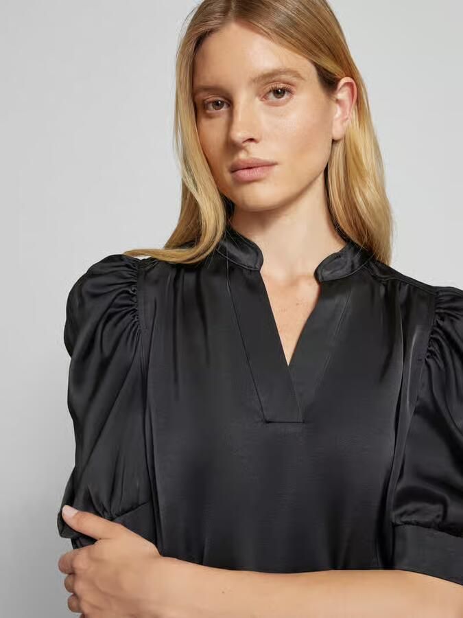 NEO NOIR Dames Blouses Roella Heavy Sateen Blouse Zwart - Foto 6