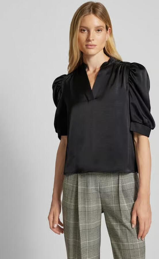 NEO NOIR Dames Blouses Roella Heavy Sateen Blouse Zwart - Foto 8