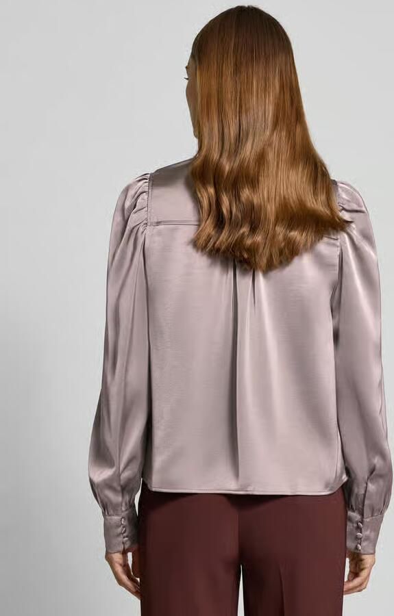 NEO NOIR Dames Blouses Rosslyn Heavy Sateen Blouse Grijs - Foto 4