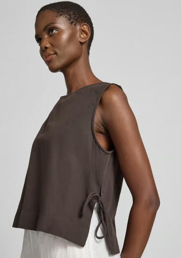 NEO NOIR Blouseshirt met zijwaartse vetersluiting model 'Svetlana'
