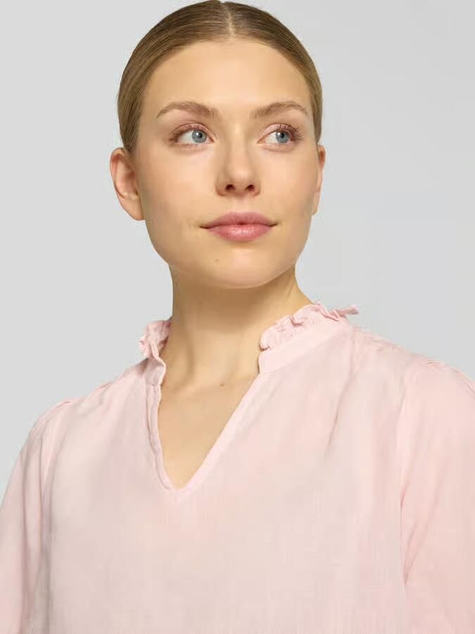 NEO NOIR Blouseshirt van mix van katoen en linnen model 'Odesa'