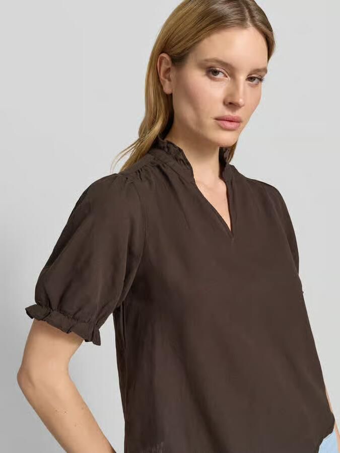NEO NOIR Blouseshirt van mix van katoen en linnen model 'Odesa'