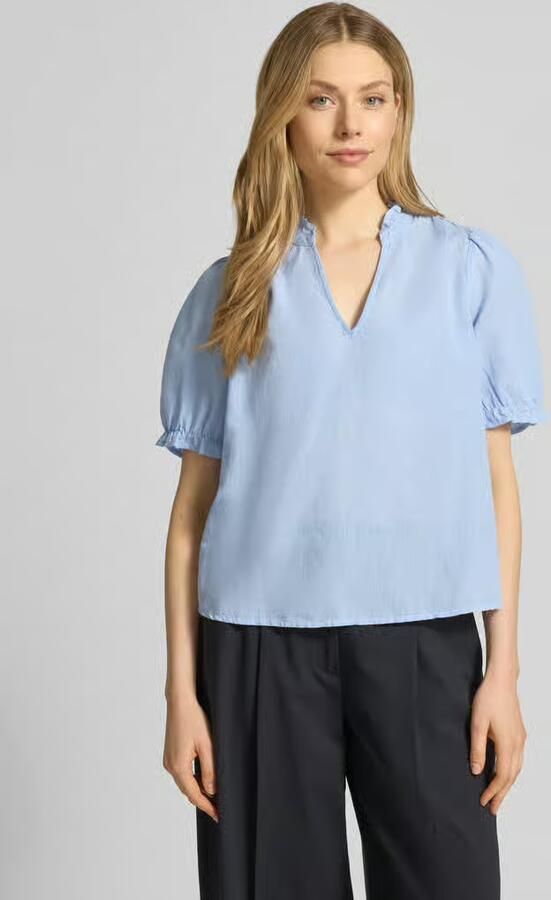 NEO NOIR Blouseshirt van mix van katoen en linnen model 'Odesa' - Foto 3