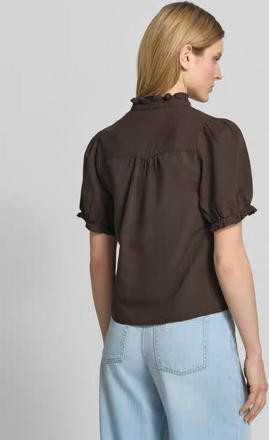 NEO NOIR Blouseshirt van mix van katoen en linnen model 'Odesa'