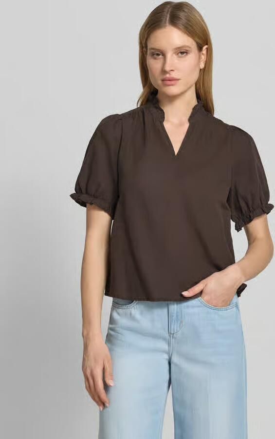 NEO NOIR Blouseshirt van mix van katoen en linnen model 'Odesa' - Foto 4