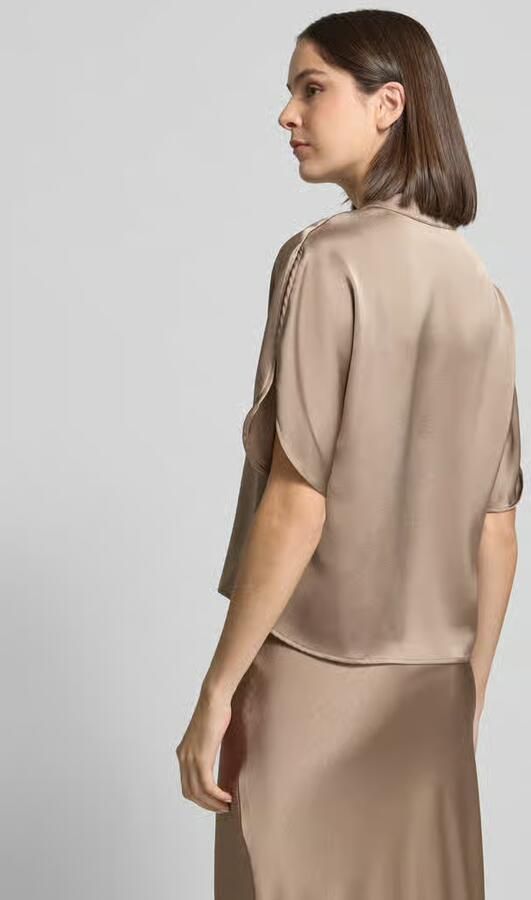 NEO NOIR Blouseshirt van satijn met v-hals model 'Anelle' - Foto 3