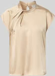 NEO NOIR Dames Blouses Fleur Drapy Satin Blouse Beige - Foto 9