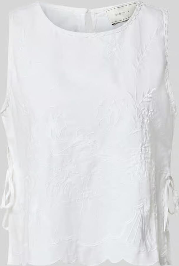 NEO NOIR Blousetop met stitchings en zijwaartse vetersluiting model 'Kaelin'