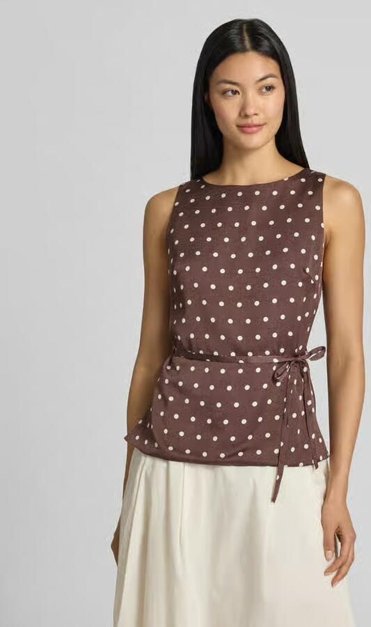 NEO NOIR Blousetop met strikceintuur model 'Nassa' - Foto 3