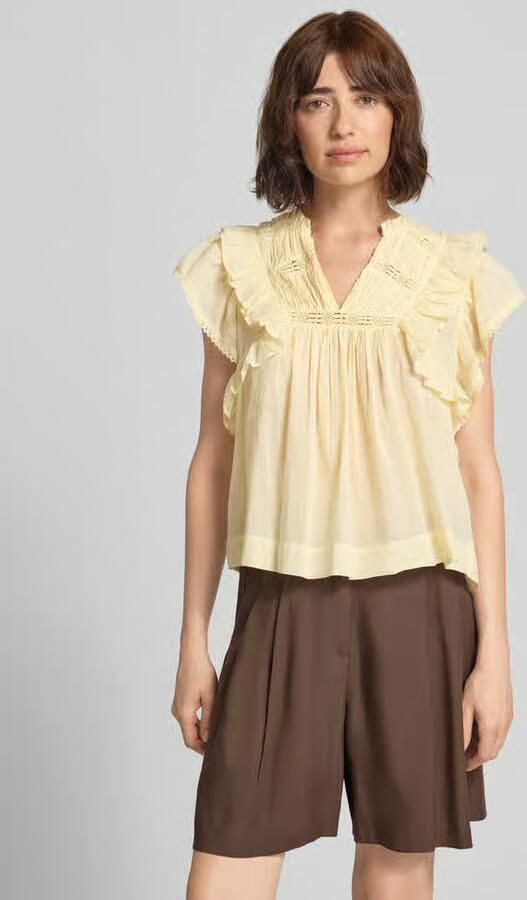 NEO NOIR Blousetop met V-hals en ruches model 'Jayla' - Foto 2