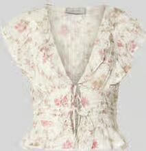 NEO NOIR Blousetop met V-hals en vetersluiting