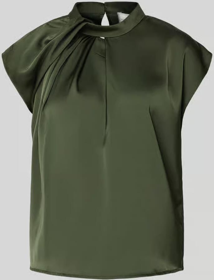 NEO NOIR Blousetop van satijn met knoopdetail model 'Fleur Drapy'