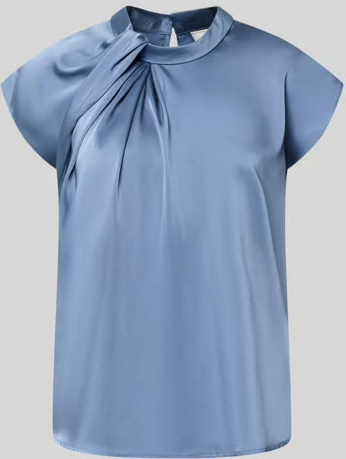NEO NOIR Blousetop van satijn met knoopdetail model 'Fleur Drapy'