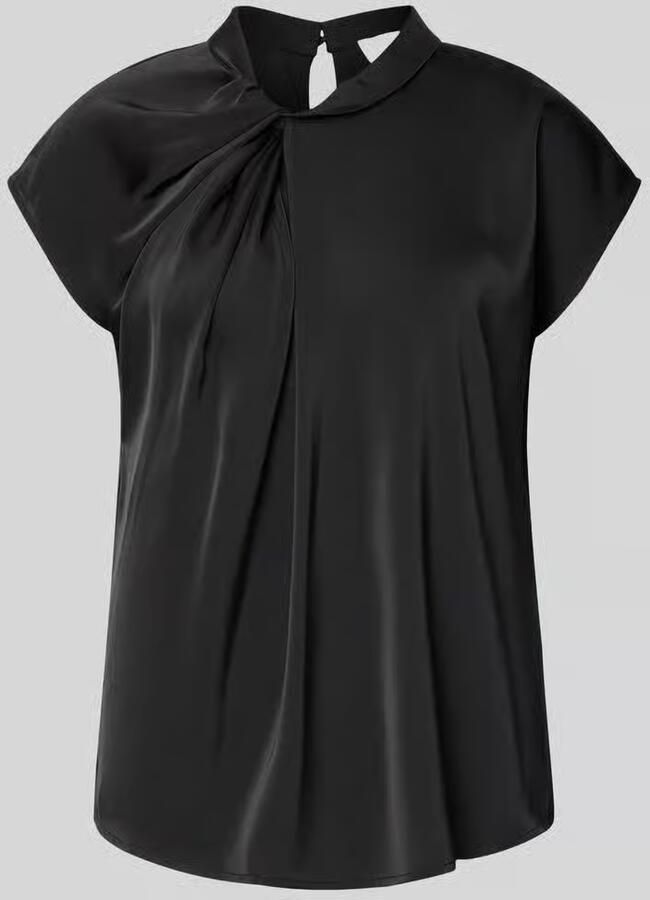 NEO NOIR Blousetop van satijn met knoopdetail model 'Fleur Drapy'