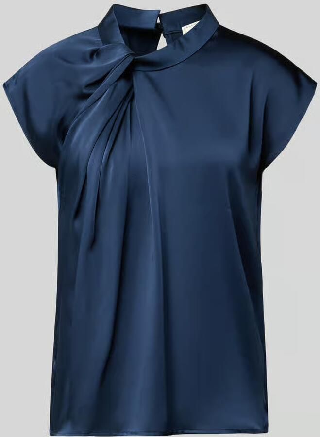 NEO NOIR Blousetop van satijn met knoopdetail model 'Fleur Drapy'