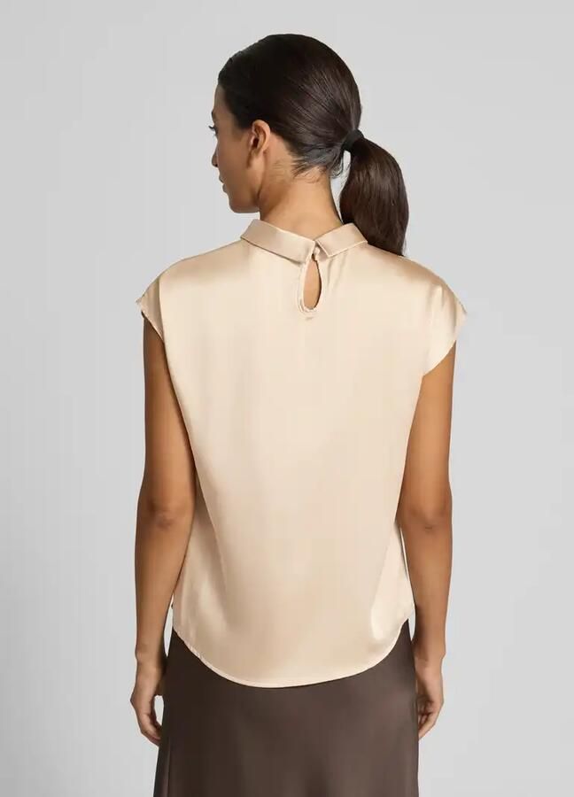 NEO NOIR Blousetop van satijn met knoopdetail model 'Fleur Drapy' - Foto 3