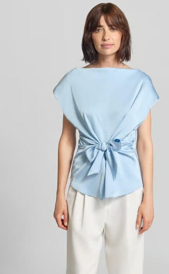 NEO NOIR Blousetop van satijn met strikdetail model 'Katarim' - Foto 2