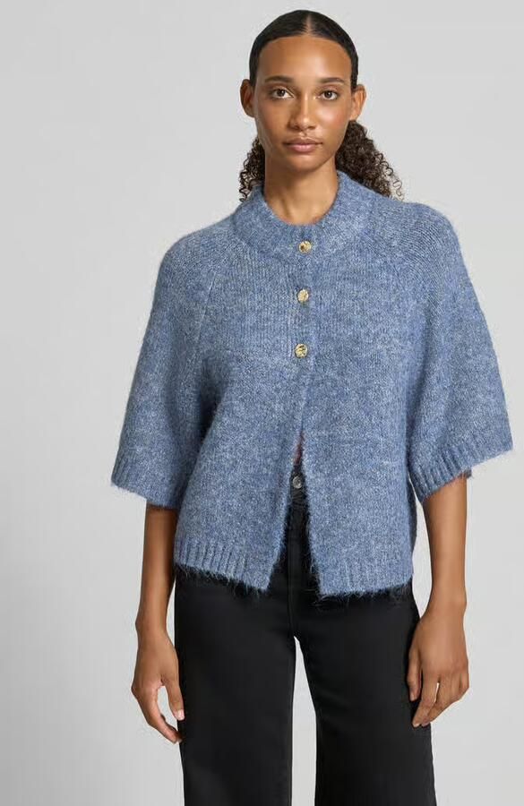 NEO NOIR Dames Truien & Vesten Benuta Fluffy Knit Cardigan Blauw - Foto 7