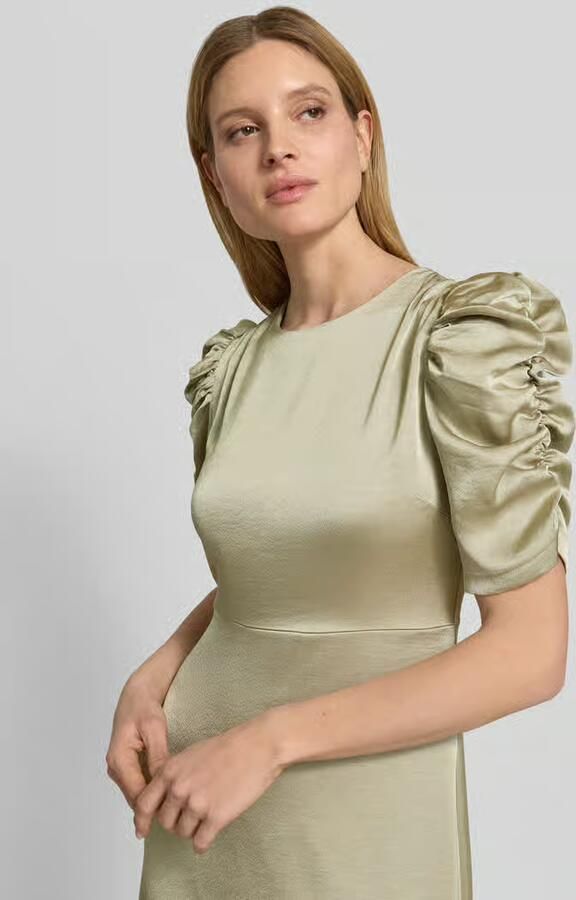 NEO NOIR Cocktailjurk van satijn met pofmouwen model 'Benuti Solid'
