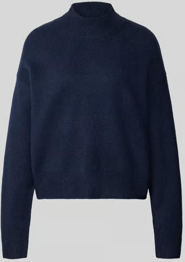 NEO NOIR Zachte en Comfortabele Navy Coltrui Blue Dames
