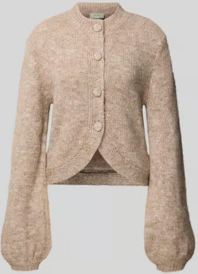 NEO NOIR Dames Truien & Vesten Gio Fluffy Knit Cardigan Beige