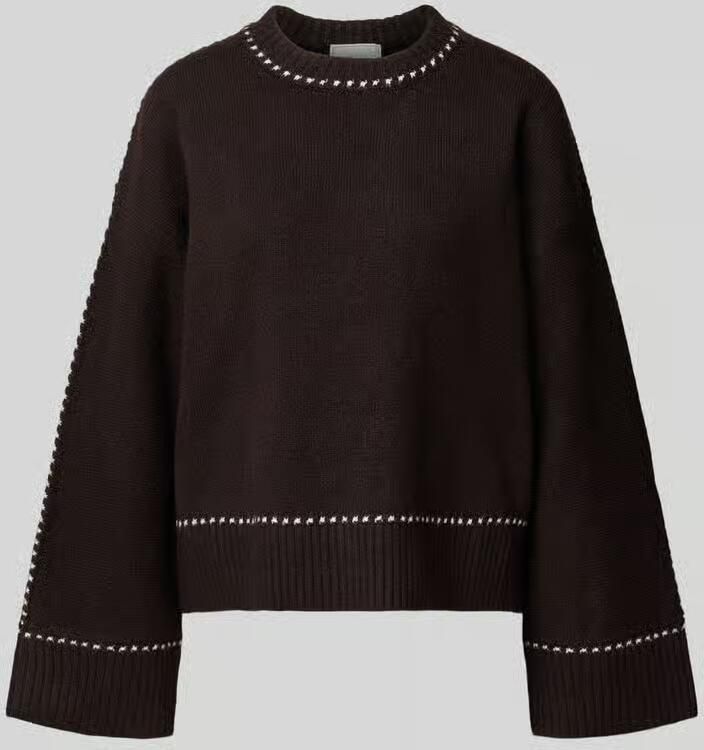 NEO NOIR Dames Truien & Vesten Roeme Knit Stitch Blouse Bruin