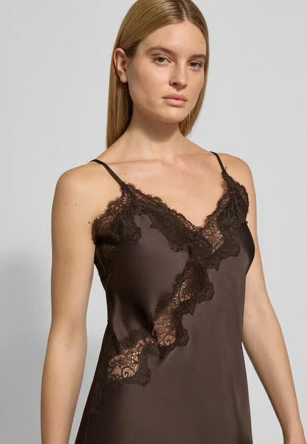 NEO NOIR Jurk van satijn met kant model 'Sorelle'